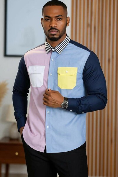 Chemise Homme Multicolore Élégante