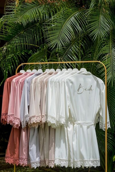 Peignoir mariée et demoiselles d'honneur