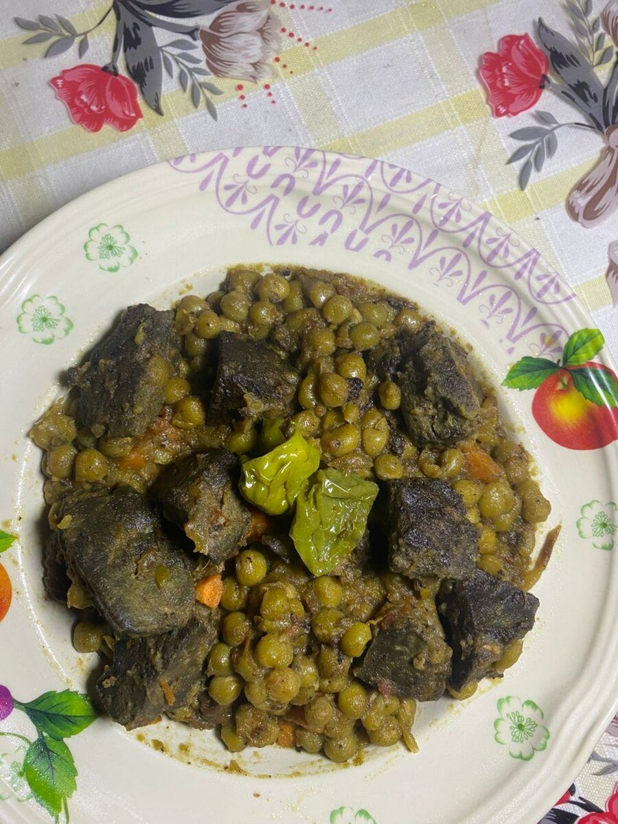 Petit pois avec foie