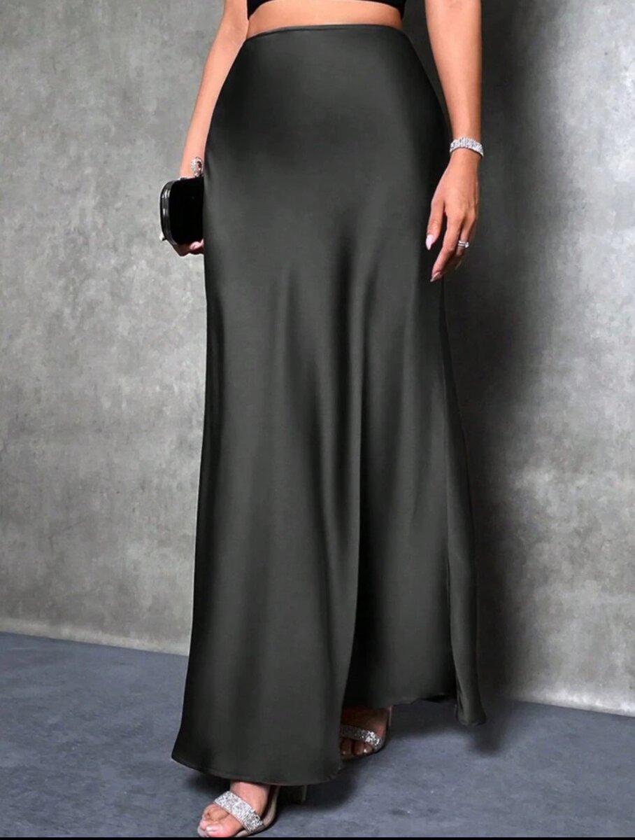 Jupe Longue Satin Élégante