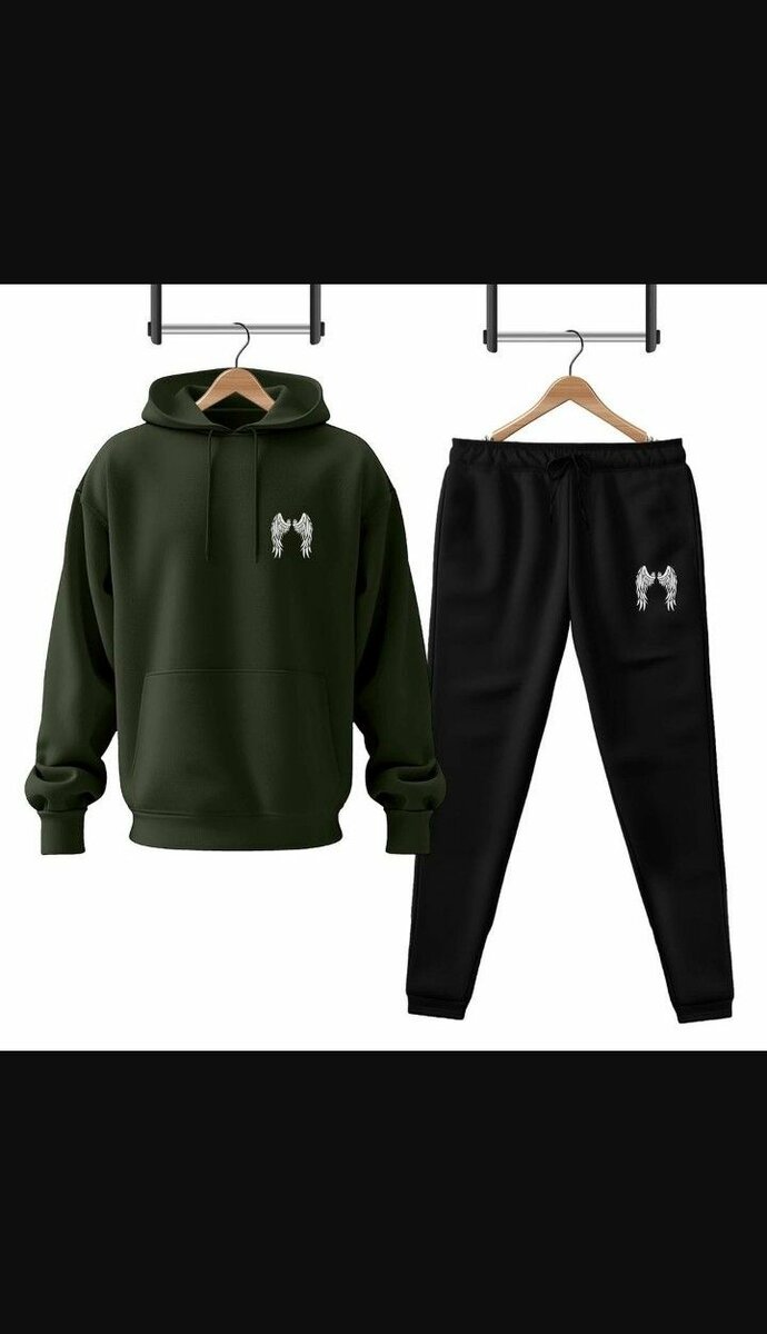 Men's printed hoodie track suit