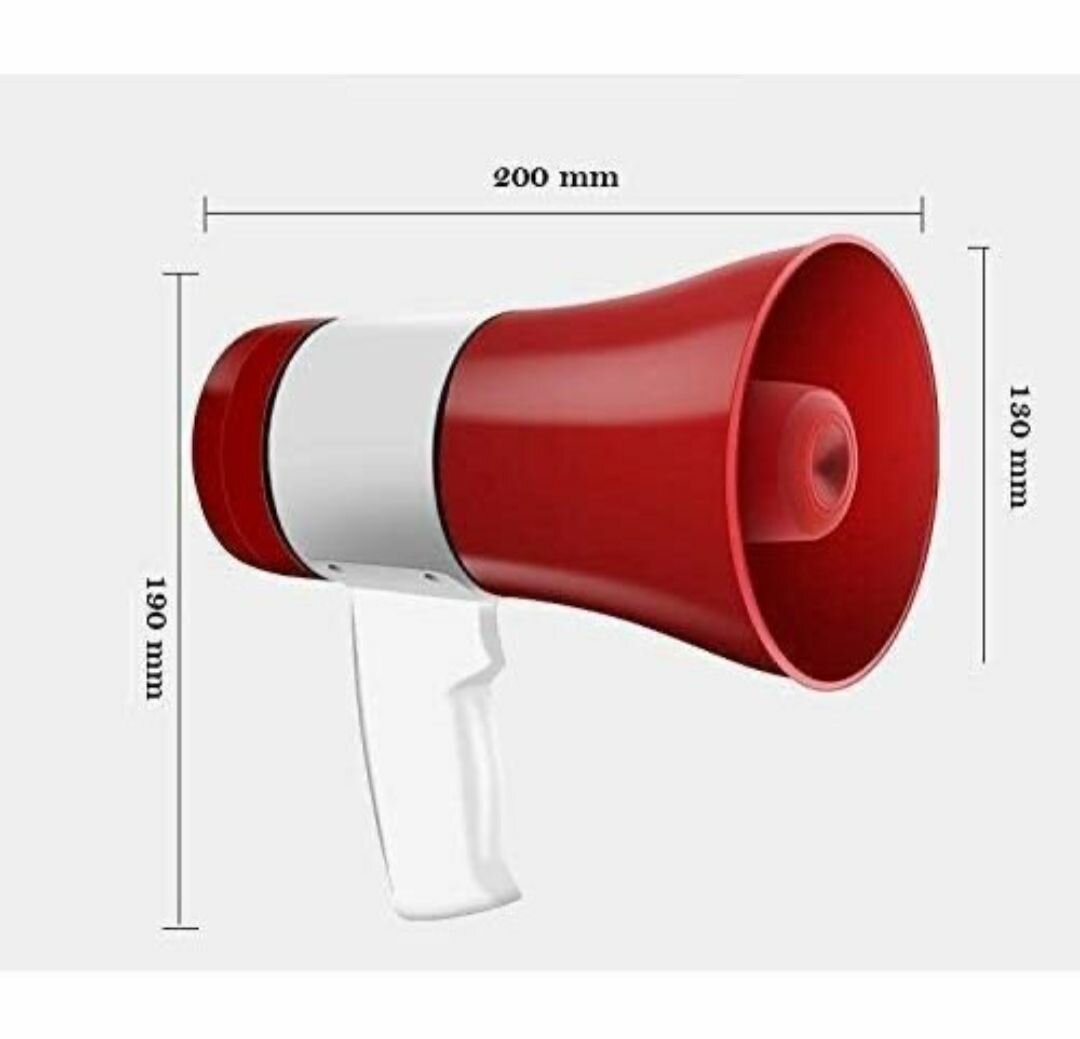 Mégaphone Portable Rechargeable 190mm