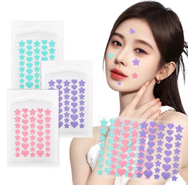 Patchs anti-acné colorés