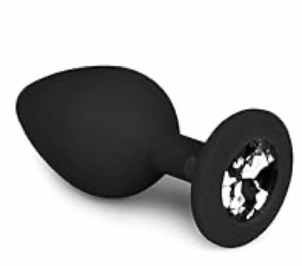 Plug anal en silicone avec strass