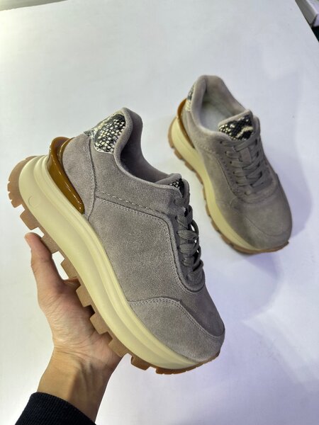 Кроссы натуральный замша кожа