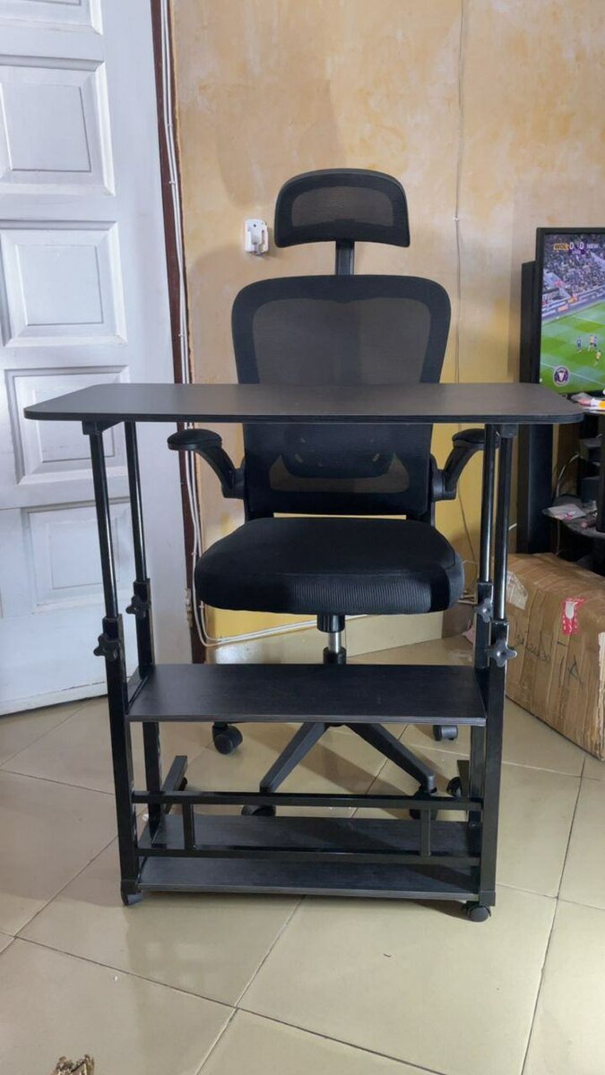 Multipurpose adjustable height laptop desk