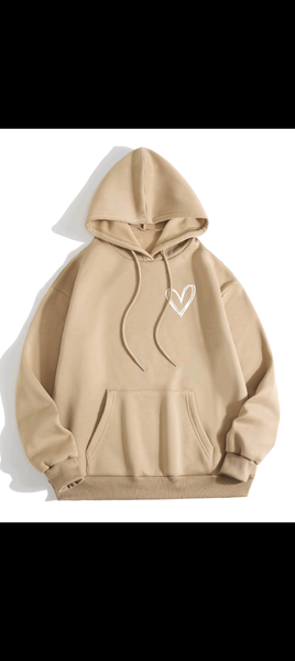 Sweat à Capuche Cœur Femme