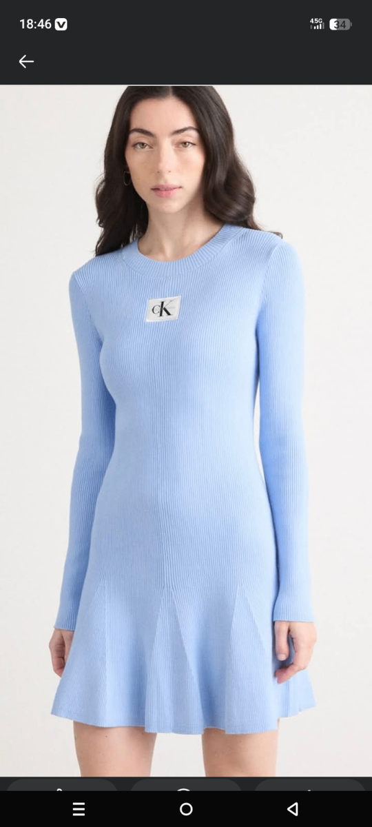 Robe pull bleue Calvin Klein