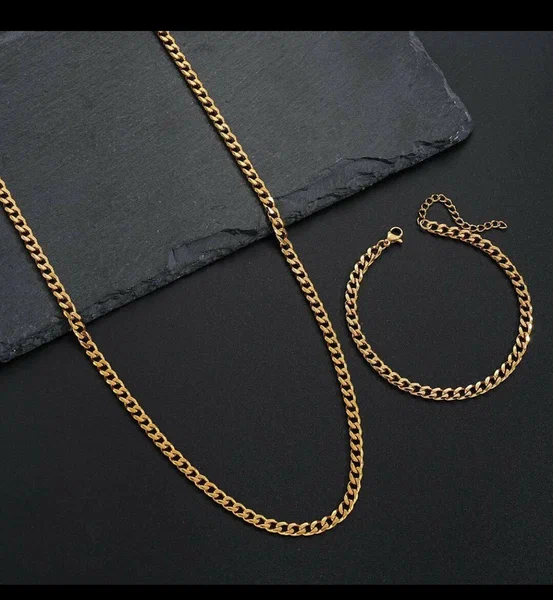 Collier et Bracelet en Or Homme