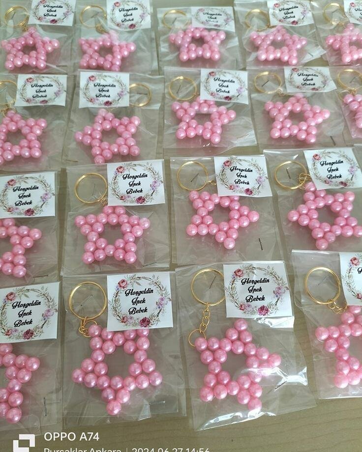 Porte-clés étoile perles