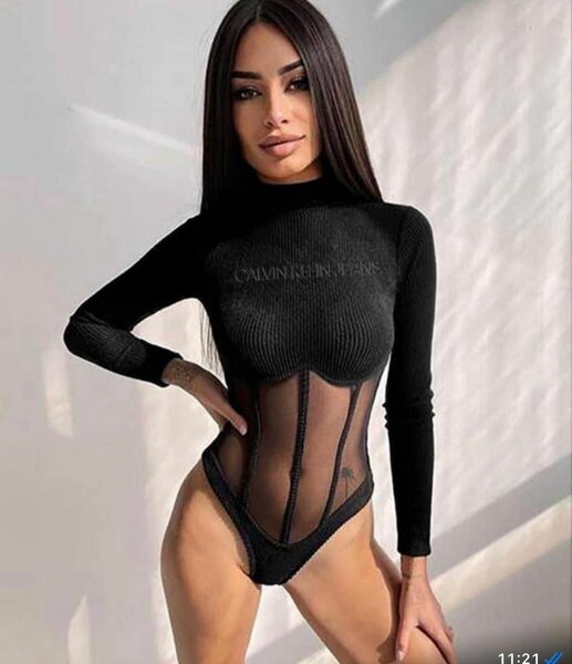 Body femme élégant manches longues