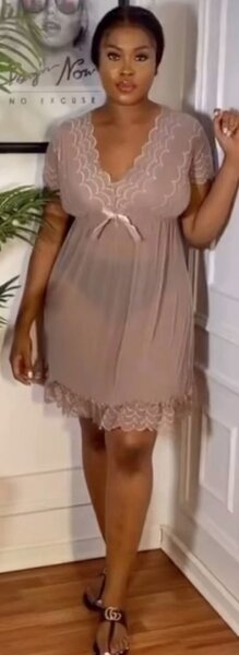 Women's beautiful gray nightgown