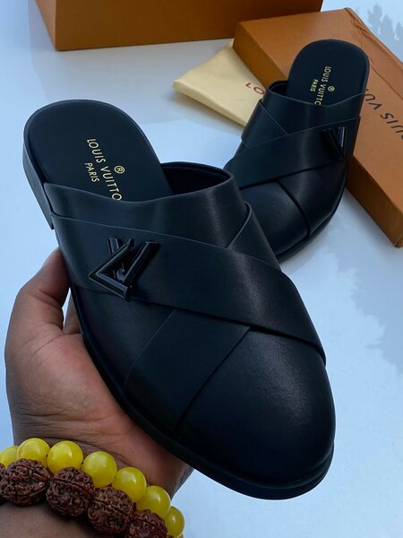 Luxury Men's Leather Slides