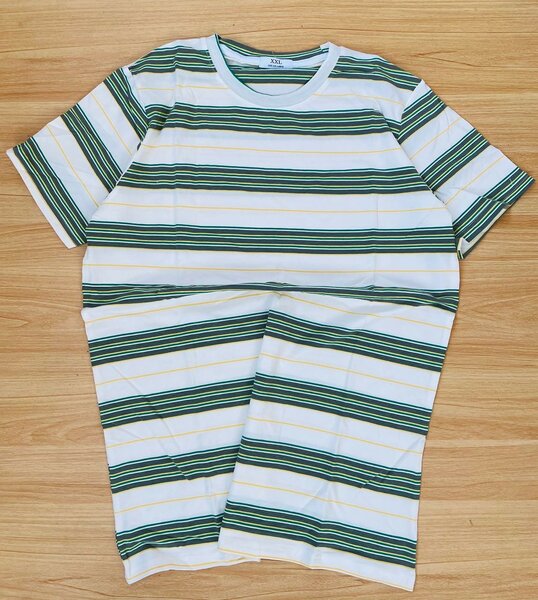 Unisex logo-embroidered striped cotton T-shirt