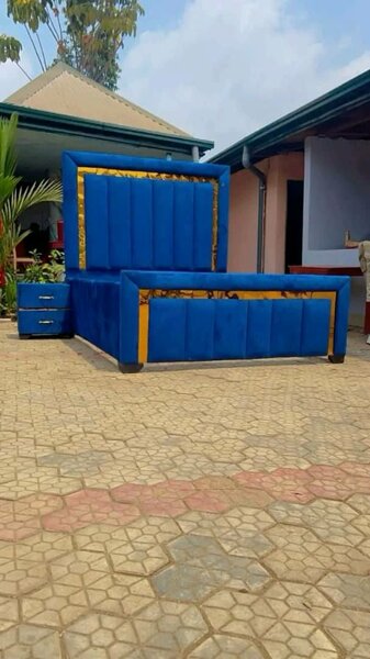 Stylish and high-quality double bed with headboard