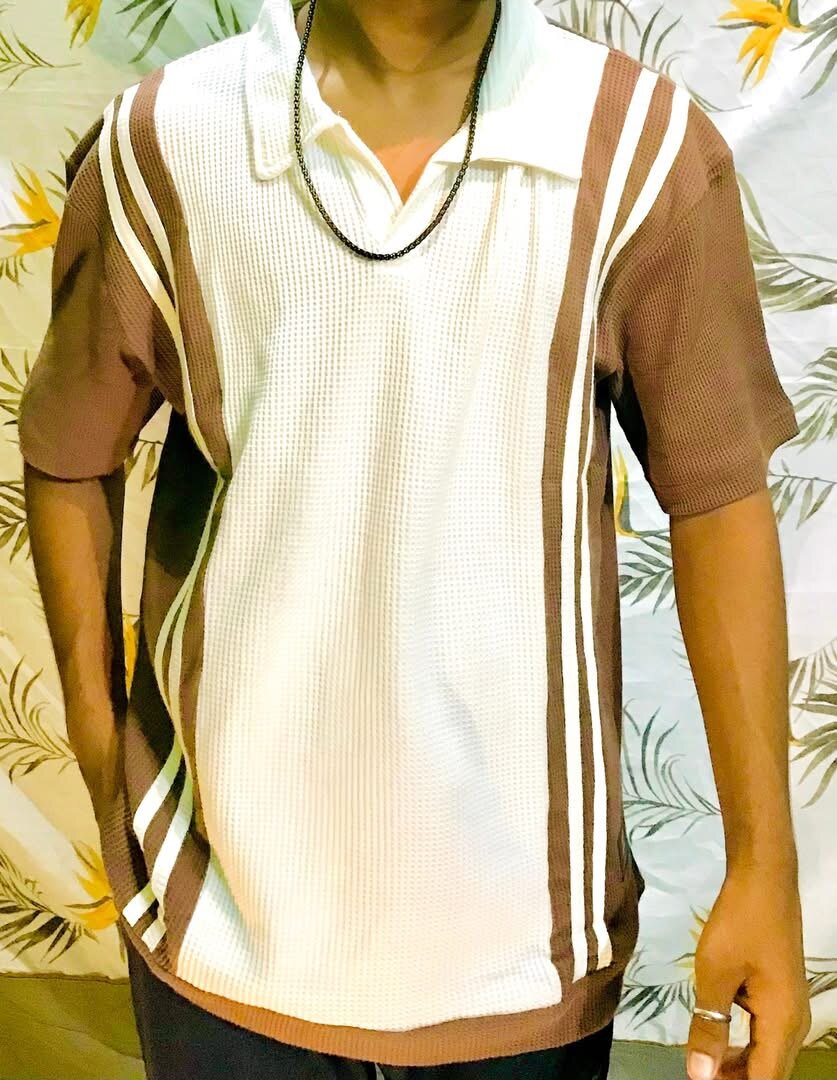 Polo en maille rétro homme