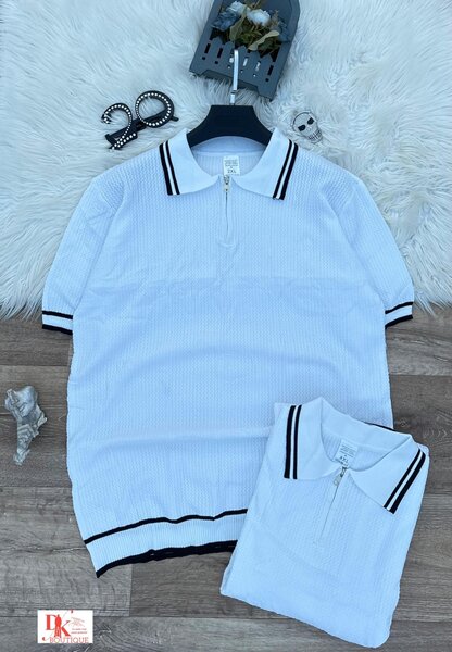 Polo en maille blanche élégante