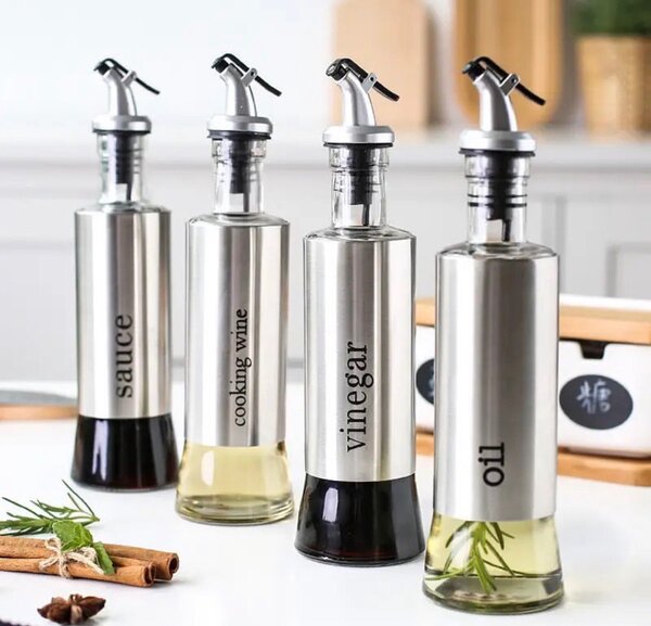 Oil dispenser glass jar