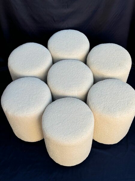 Пуфики с тканью ТЕДДИ.