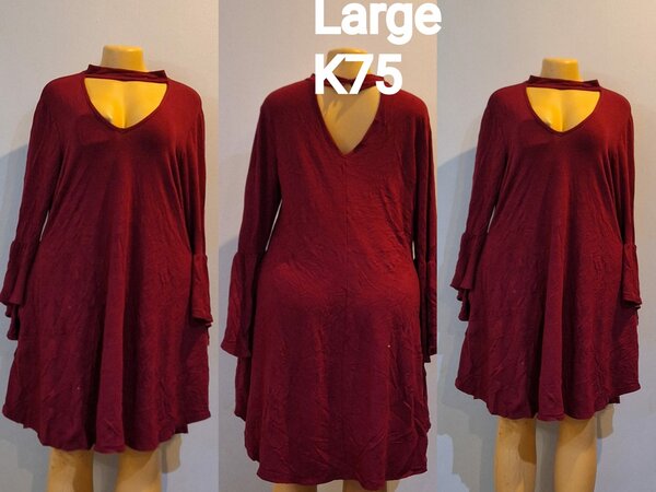 Beautiful and high-quality women's dress made of salaula silk  red