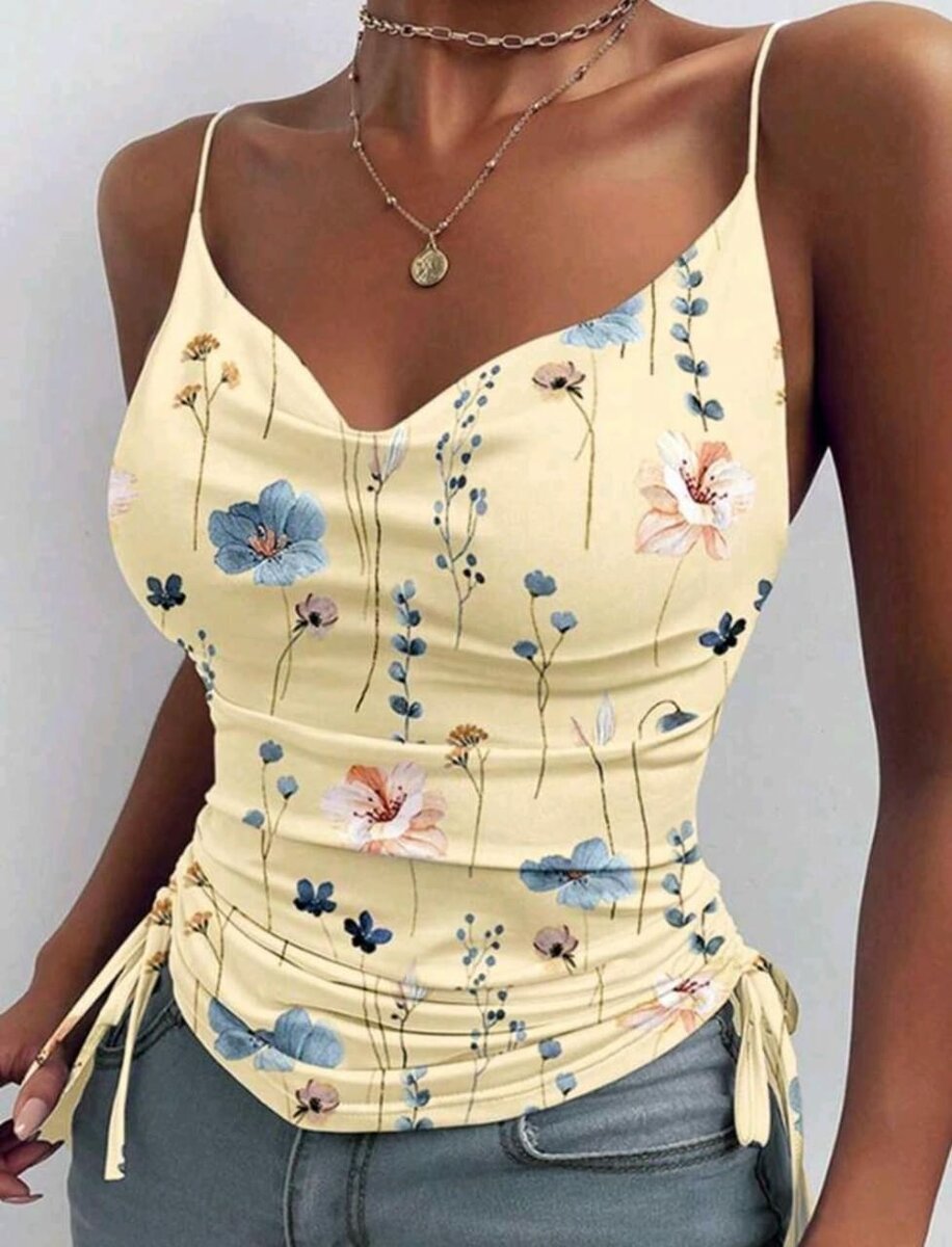 Débardeur Fleuri Été Femme