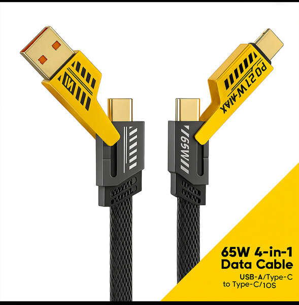65W 4-in-1 Fast Charging Cable