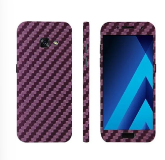 Samsung Galaxy A3 2017 Purple Carbon Fiber Texture Mobile Skin
