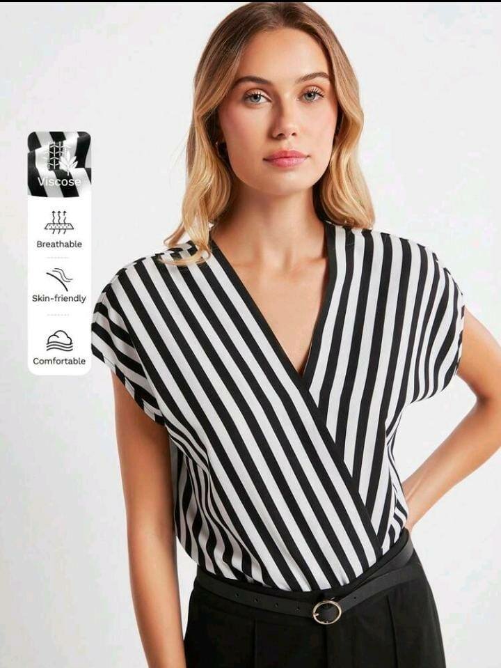 Blouse rayée élégante femme