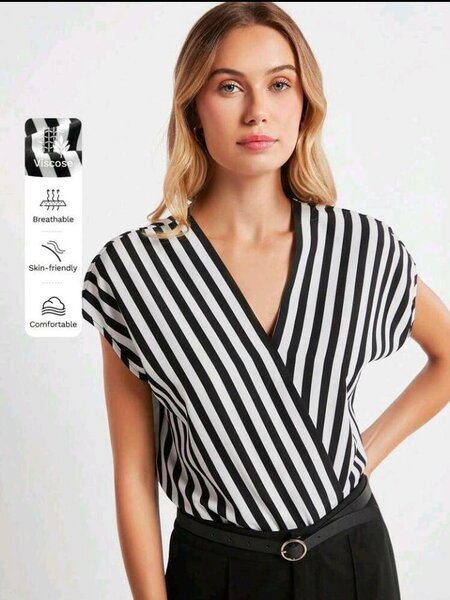 Blouse rayée élégante femme