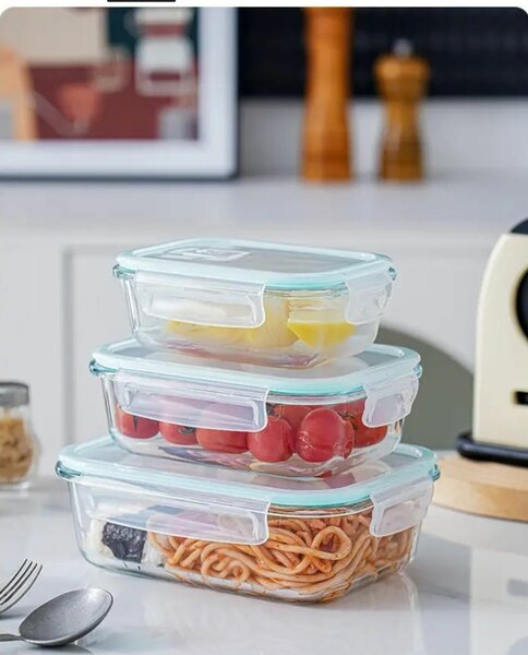 3pcs Premium Borosilicate Glass Bowls