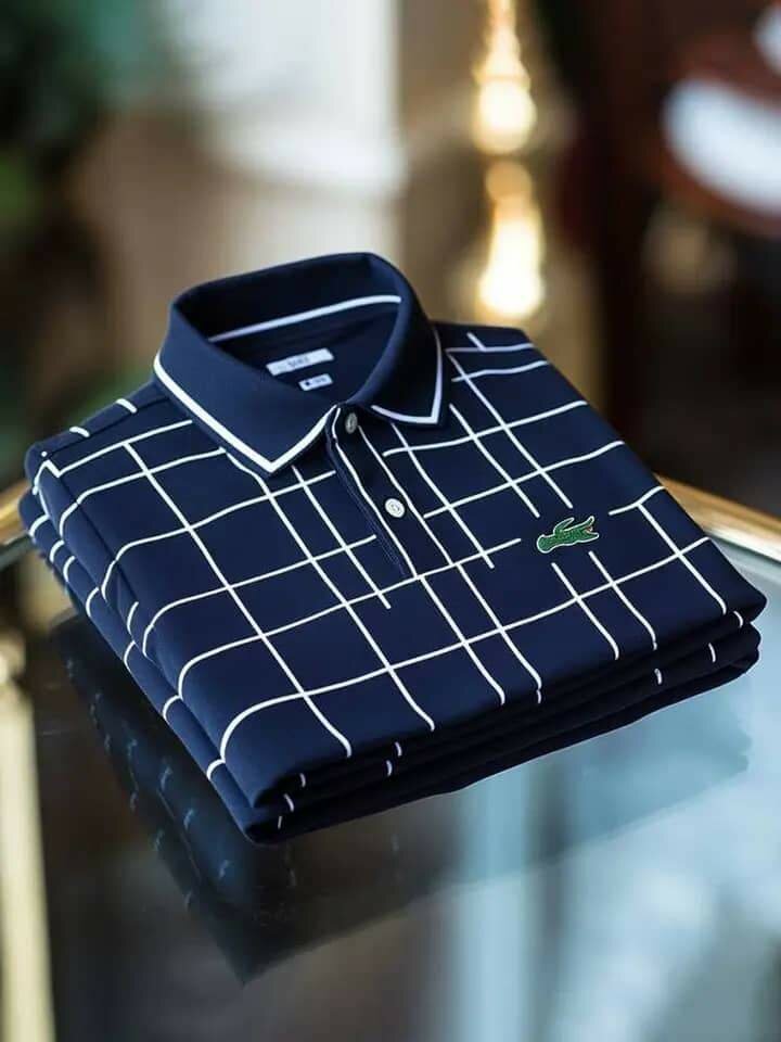 Polo homme élégant à carreaux