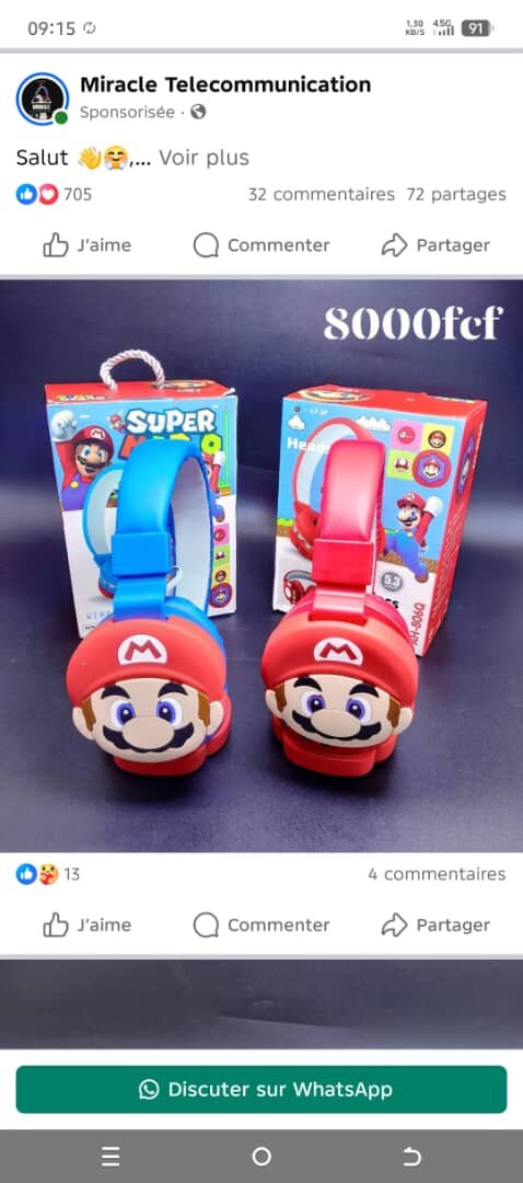 Kids Super Mario Headphones