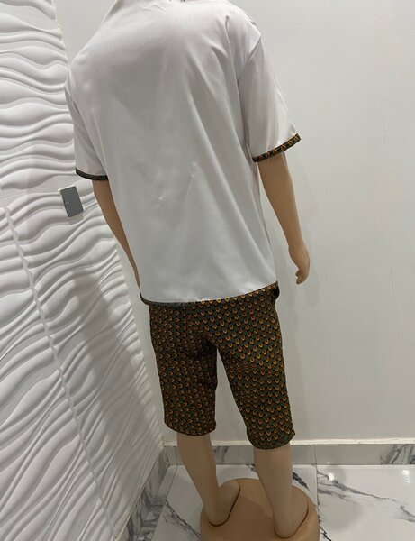 2pcs African Map African Print Designed With Pant