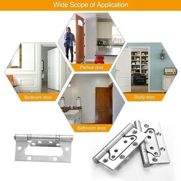 Charnières acier inoxy 2en1