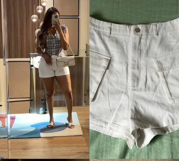 Shorts blancs en coton