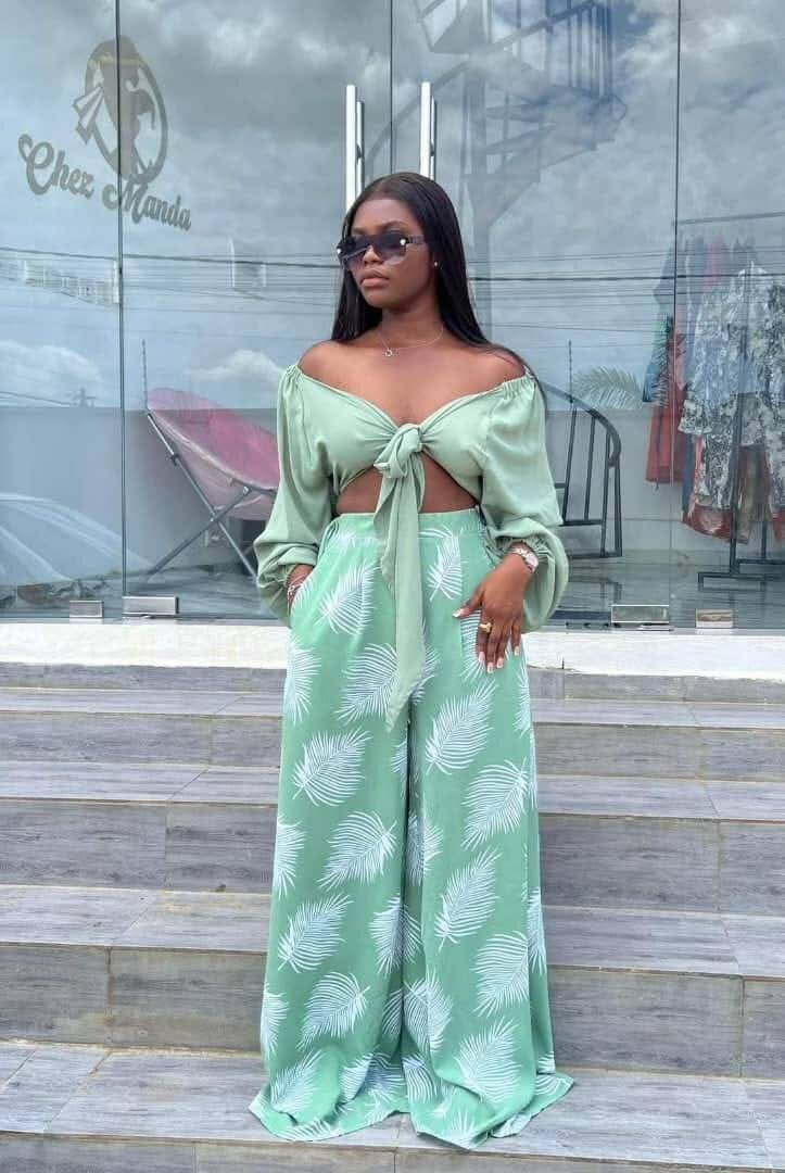 Pantalon gros bas + manche lon