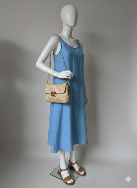 Sac bandoulière en paille élégante