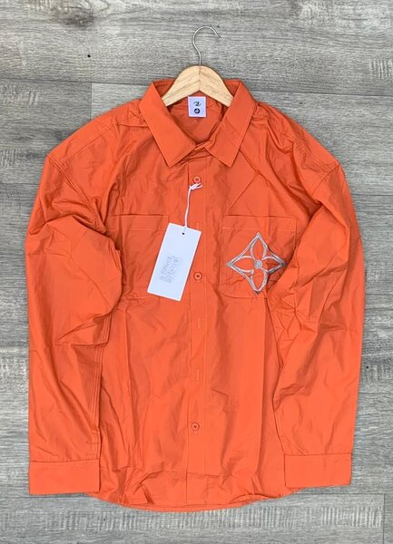 Chemise orange élégante