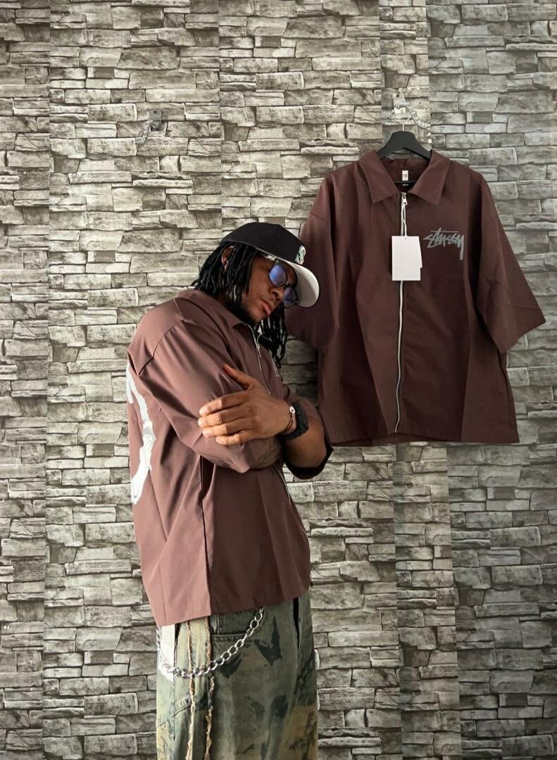 Chemise Stussy zippée unisexe