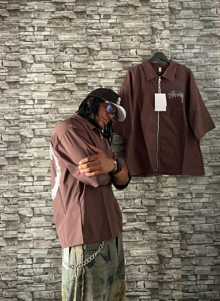 Chemise Stussy zippée unisexe