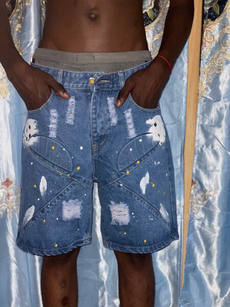 Short en jean décontracté