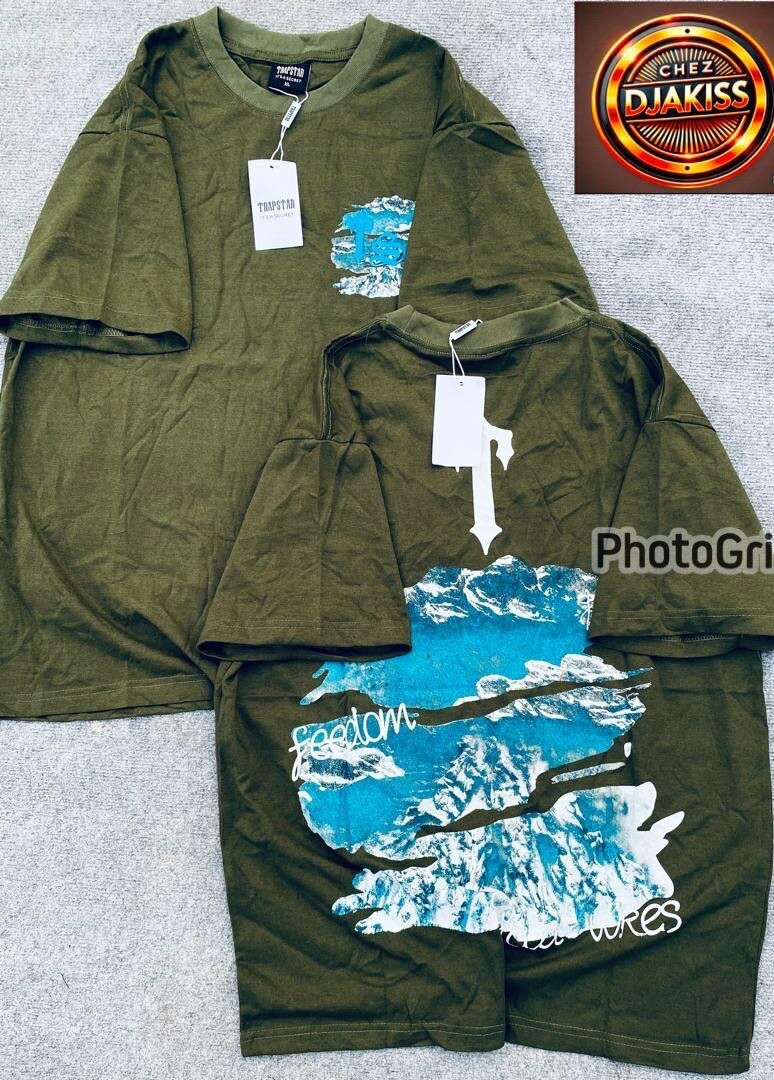 T-shirt vert imprimé moderne