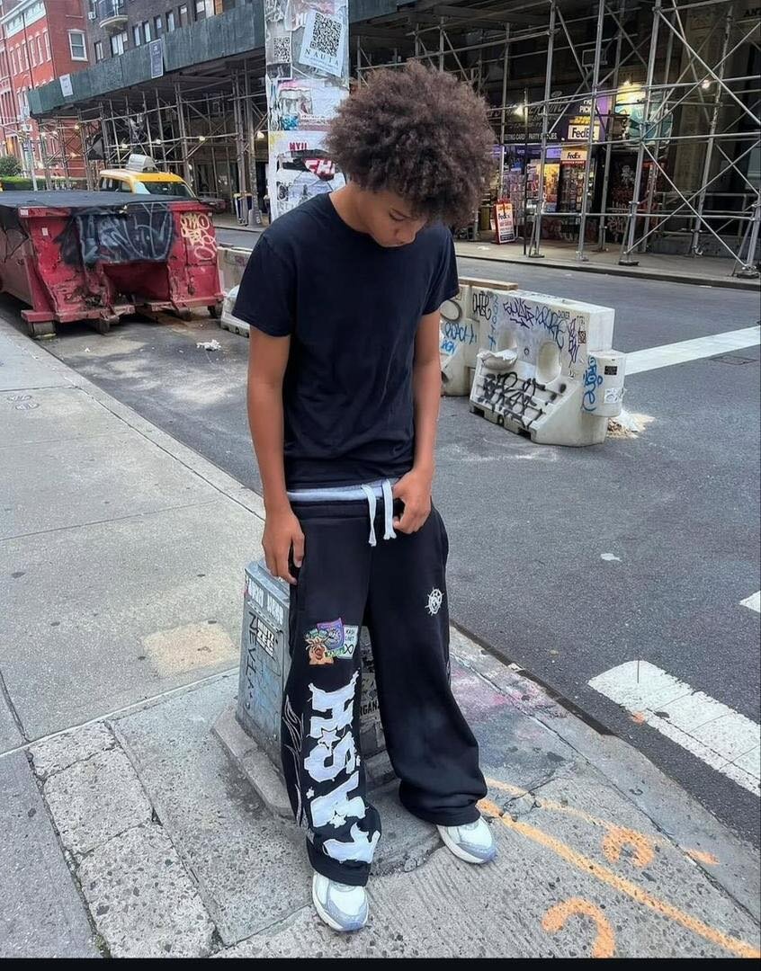 Pantalon streetwear à logo