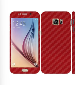 Samsung Galaxy S6 Red Carbon Fiber Texture Mobile Skin