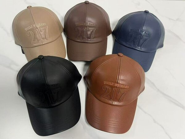 Casquettes en cuir unisexe