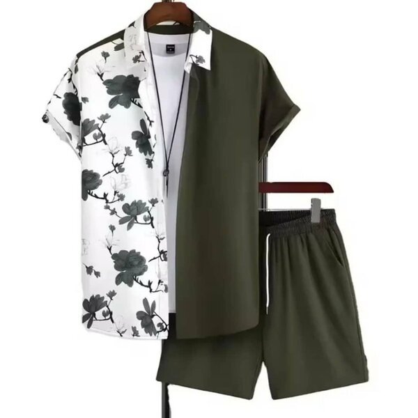 Ensemble décontracté floral homme