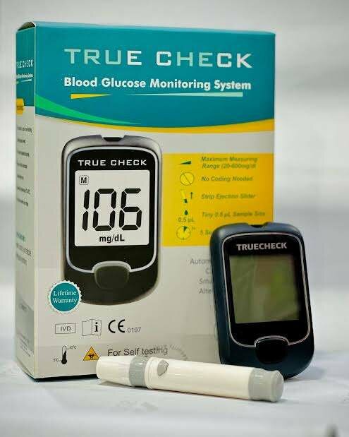 TRUE CHECK GLUCOMETER WITH 25 SUGAR TESTING STRIPS