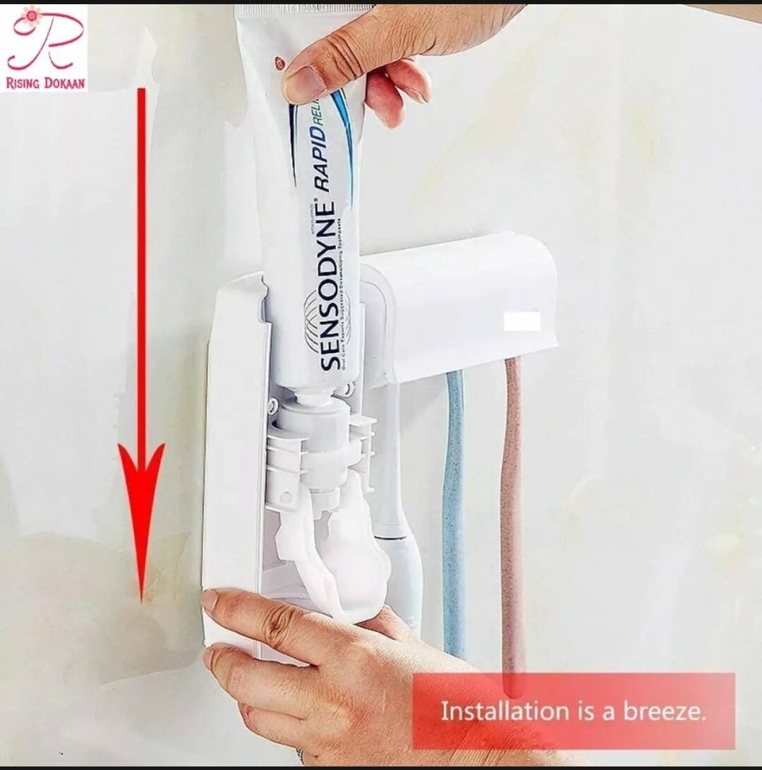 Toothpaste Dispenser & Brush Holder