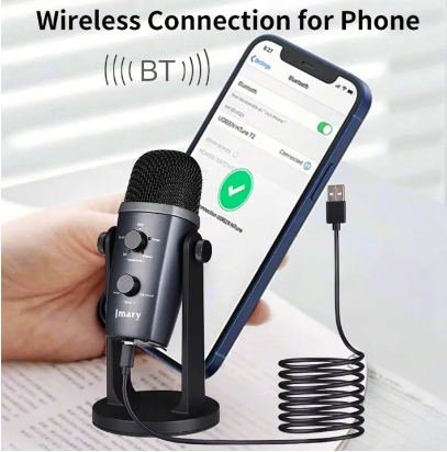 Jmary Mc-pw10 Professional Usb Microphone For Pc And Mobile For Podcasting With Noise Reduction