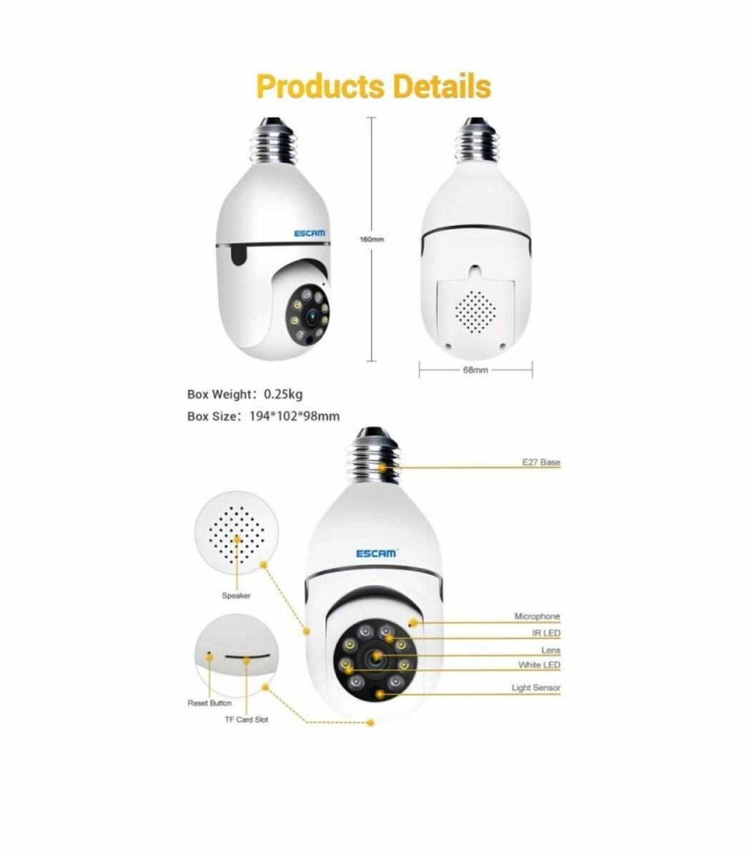 1080P MOTION DETECTION WIFI TWO-WAY VOICE CAMERA DUAL LIGHT